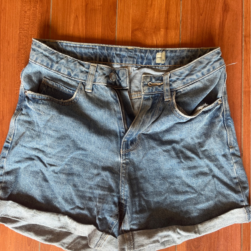 High waisted jean shorts